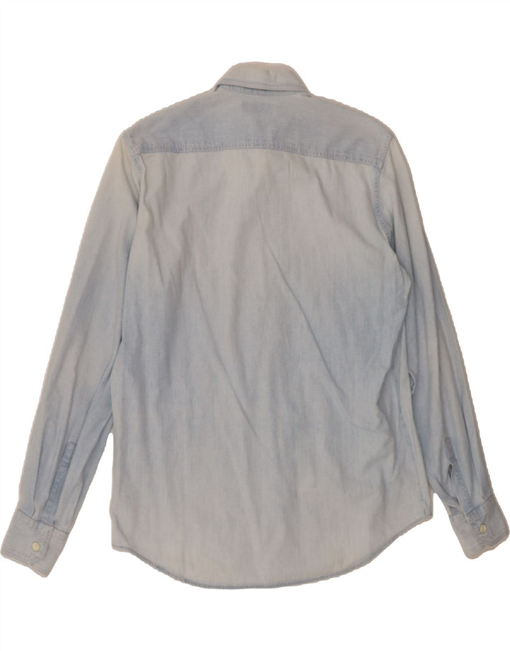 BENETTON Mens Shirt Small Blue Cotton Vintage Benetton and Second-Hand Benetton from Messina Hembry 