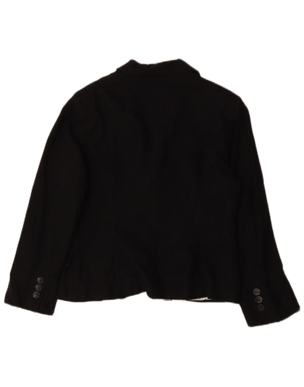 Marks & Spencer Γυναικείο μπουφάν blazer UK 14 μεγάλο μαύρο λινό