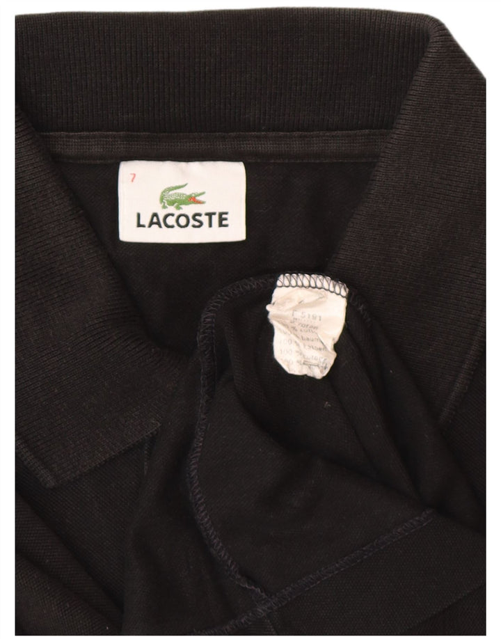 Ανδρικό πουκάμισο πόλο Lacoste 7 2XL Μαύρο βαμβακερό
