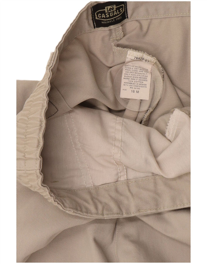 Γυναικείο παντελόνι Chino με ψηλόμεσο LEE US 16 2XL W40 L29 Μπεζ βαμβακερό