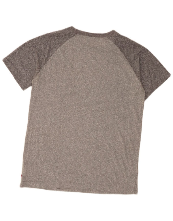 Levi's Boys Graphic T-Shirt Top 13-14 Years XL Grey Colourblock Cotton