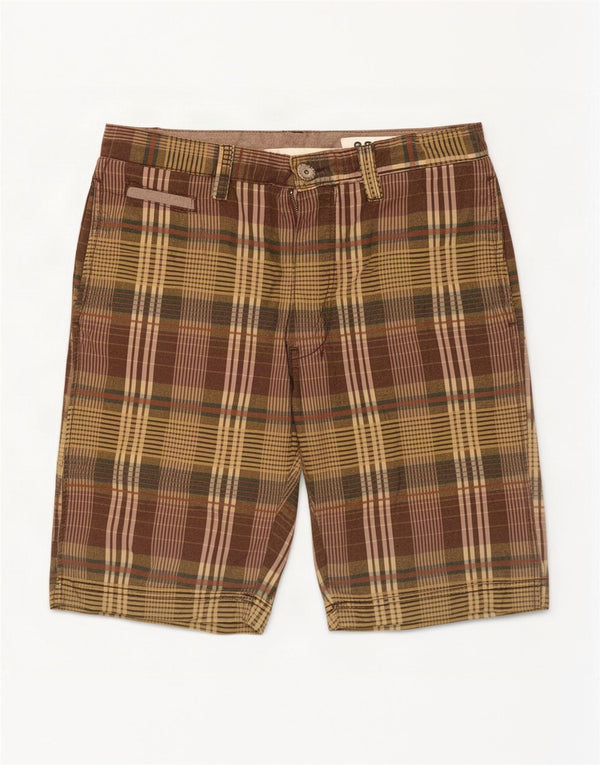 Murphy & Nye Mens Regular Chino Shorts Large W32 Multicoloured Check Cotton