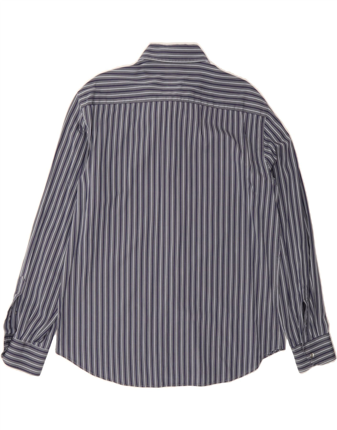 ROCCOBAROCCO Mens Shirt Size 44 17 1/2 XL Navy Blue Striped Vintage Roccobarocco and Second-Hand Roccobarocco from Messina Hembry 