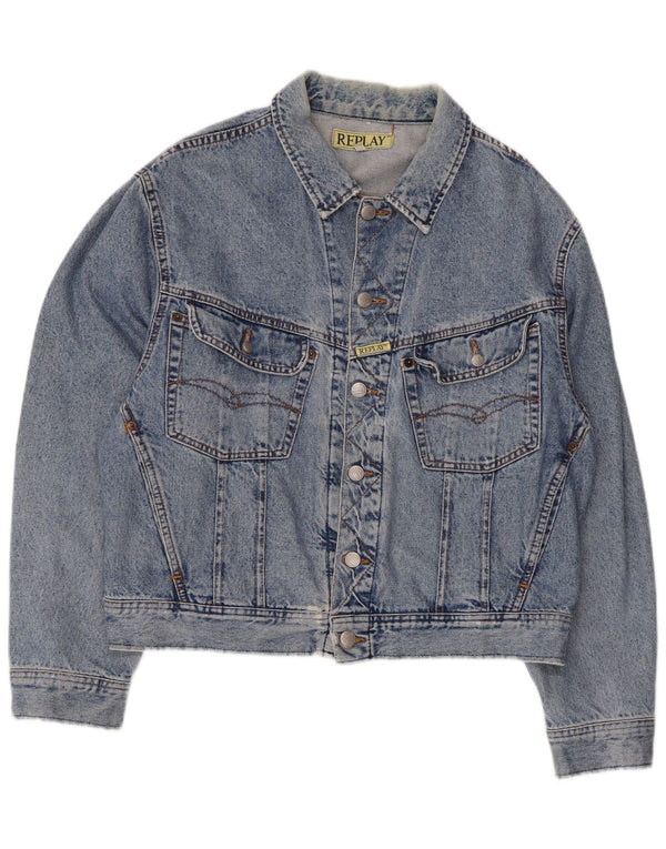 Ανδρικό τζιν μπουφάν Replay UK 38 Medium Blue Cotton