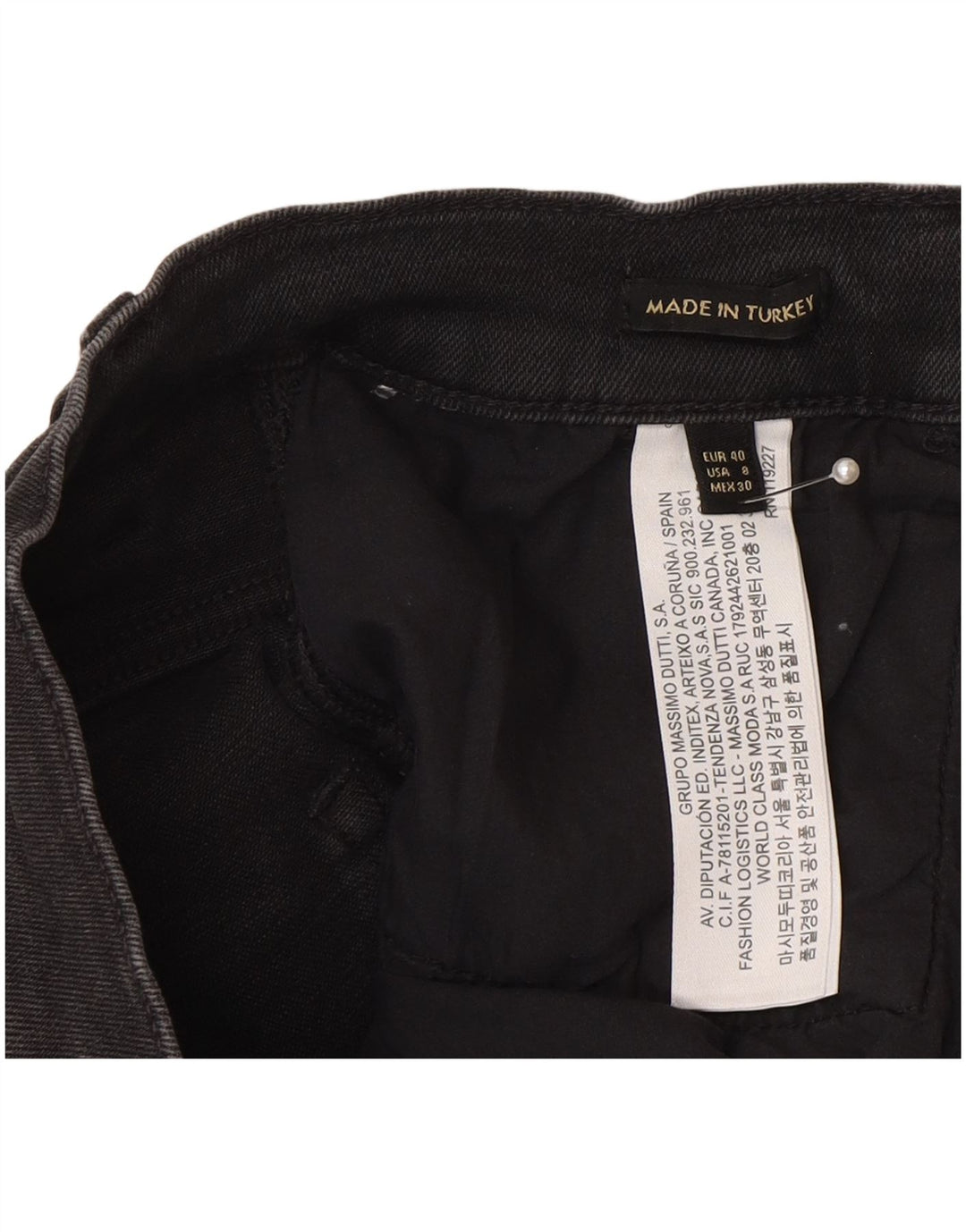 Massimo Dutti Γυναικείο Skinny Jeans EU 40 Medium W30 L30 Γκρι βαμβακερό