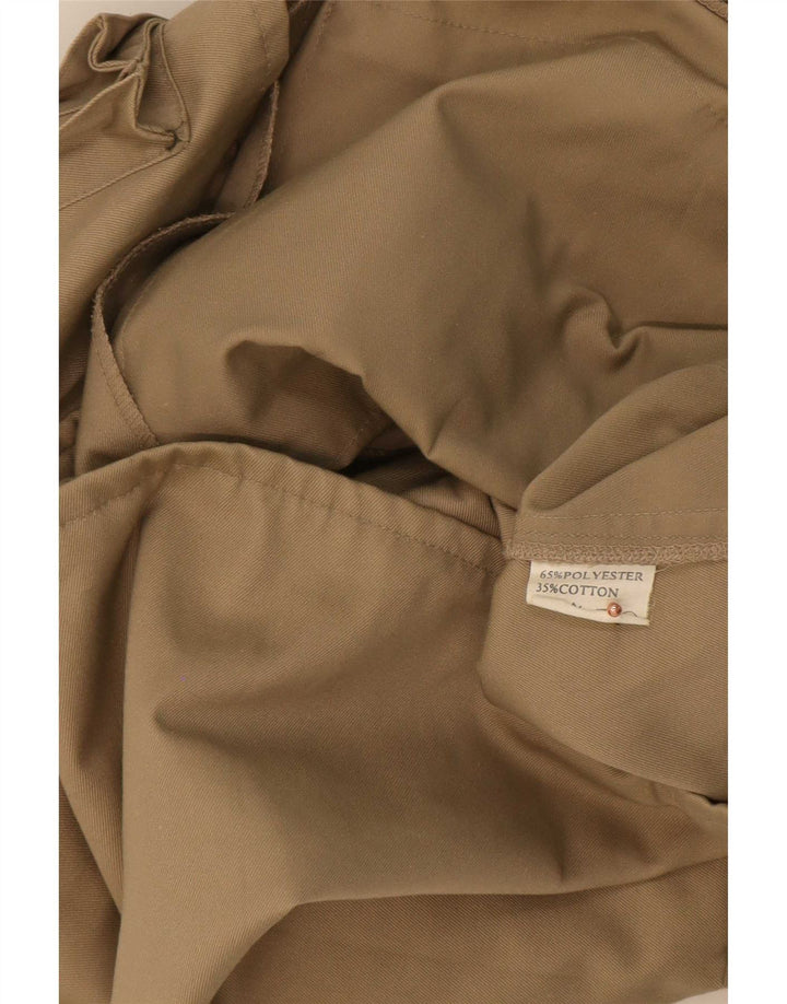 Vintage Mens Utility Gilet IT 56 3XL Beige Polyester