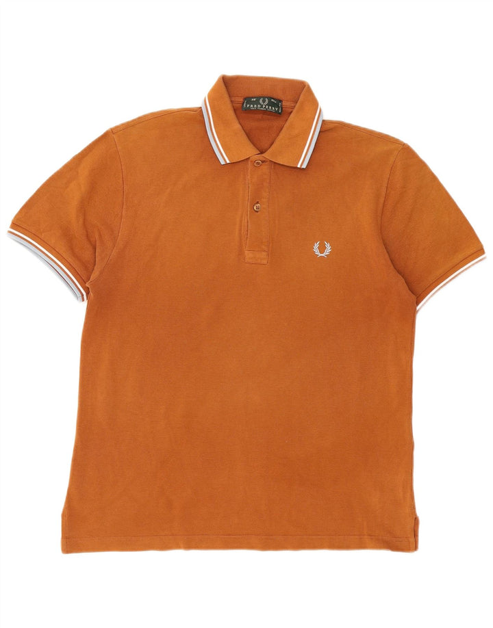 Fred Perry Ανδρικό πουκάμισο Polo Μικρό καφέ ριγέ βαμβακερό