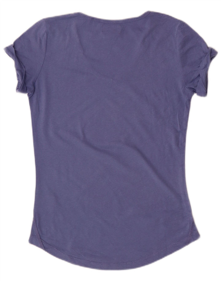 Γυναικείο γραφικό T-Shirt KAPPA Top UK 12 Medium Blue Cotton