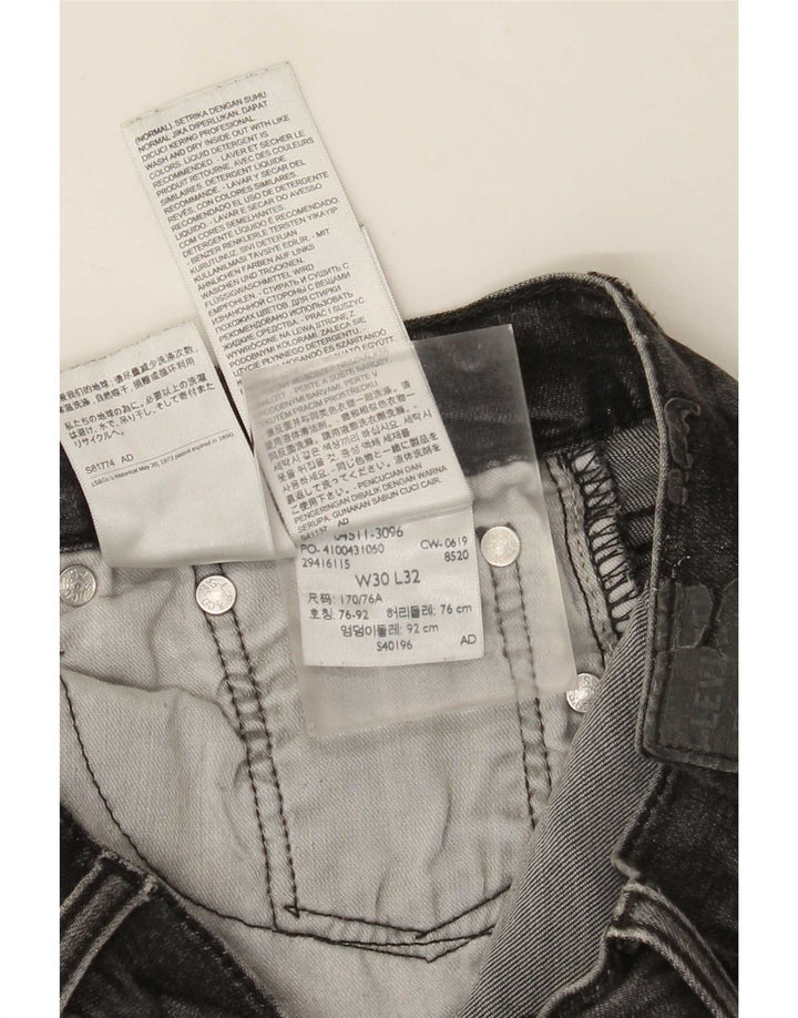Levi's Mens 511 Slim Jeans W30 L32 Γκρι βαμβακερό