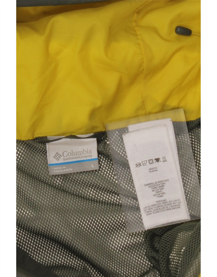 COLUMBIA Ανδρικό μπουφάν βροχής με κουκούλα Omni-Tech UK 40 Large Khaki Nylon