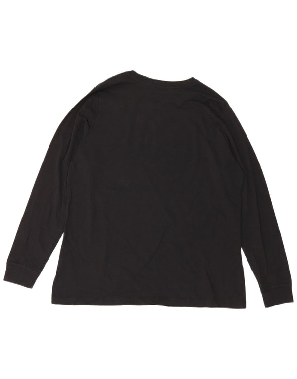 Γυναικείο τοπ Nike με γραφικό μακρυμάνικο UK 18 XL μαύρο βαμβακερό