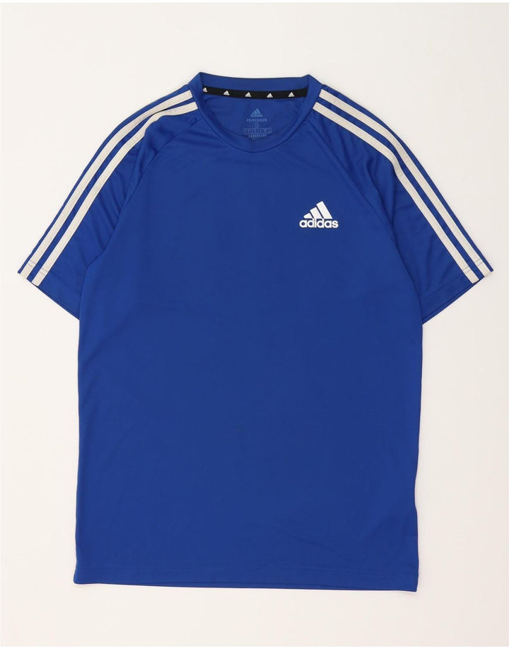 Ανδρικό T-Shirt Climalite ADIDAS Top Small Blue Polyester