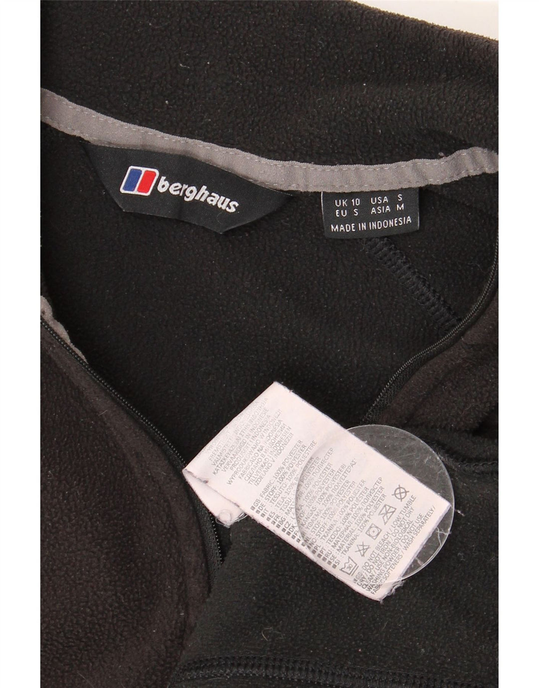 Γυναικείο φερμουάρ BERGHAUS Fleece Jumper UK 10 Small Black Polyester