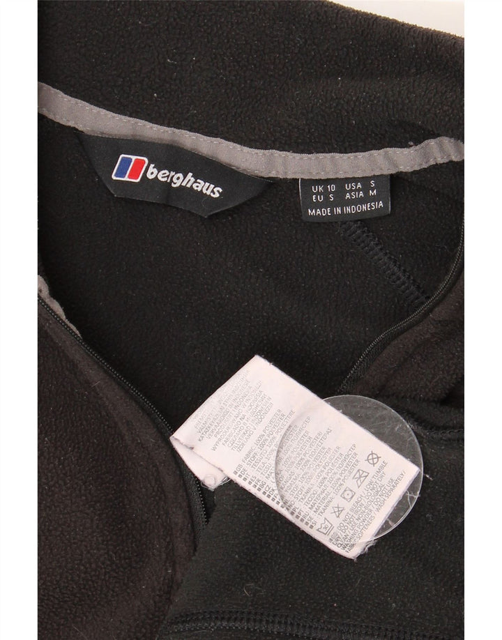 Γυναικείο φερμουάρ BERGHAUS Fleece Jumper UK 10 Small Black Polyester