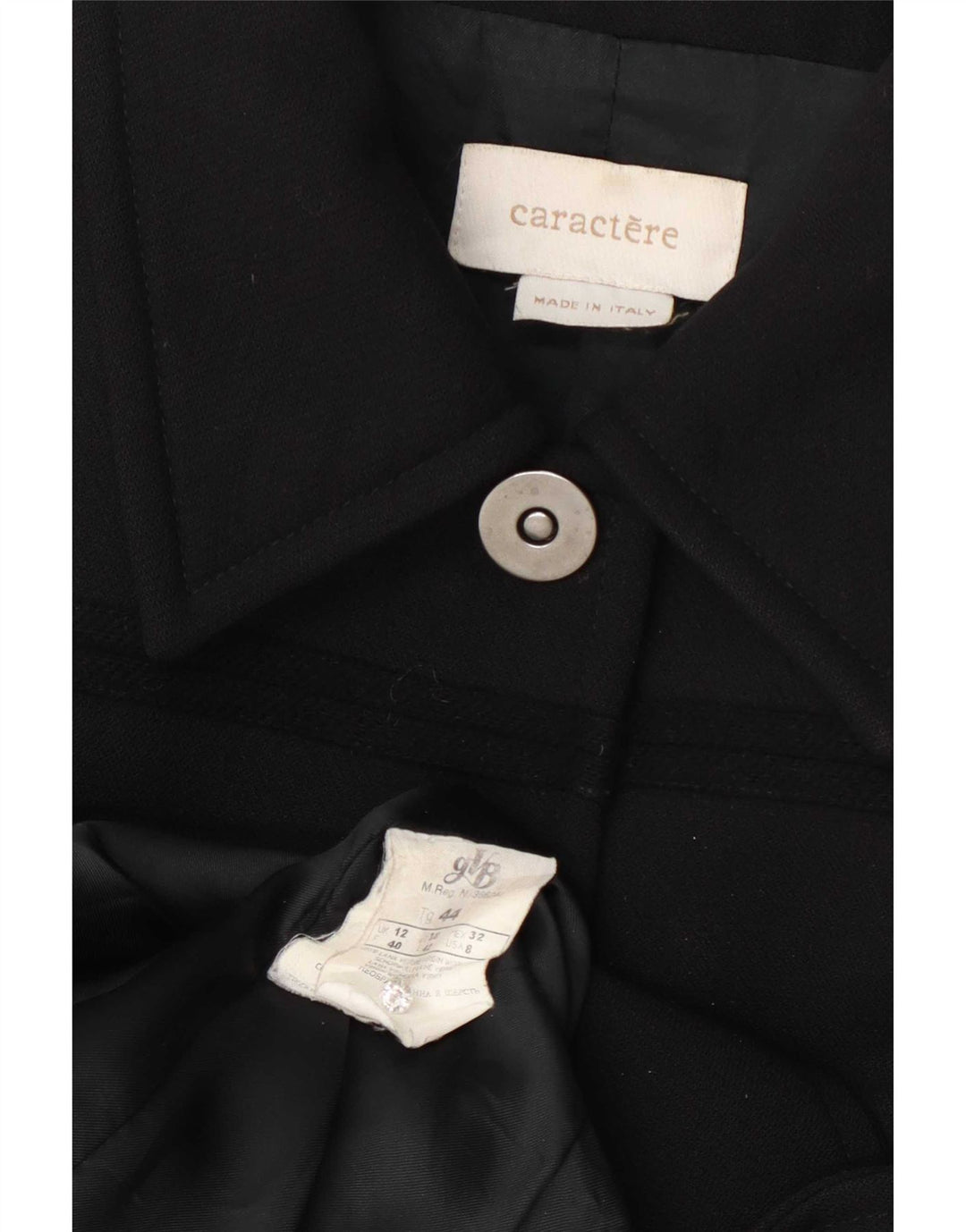 Caractere Γυναικείο μπουφάν blazer UK 12 μεσαίο μαύρο μαλλί