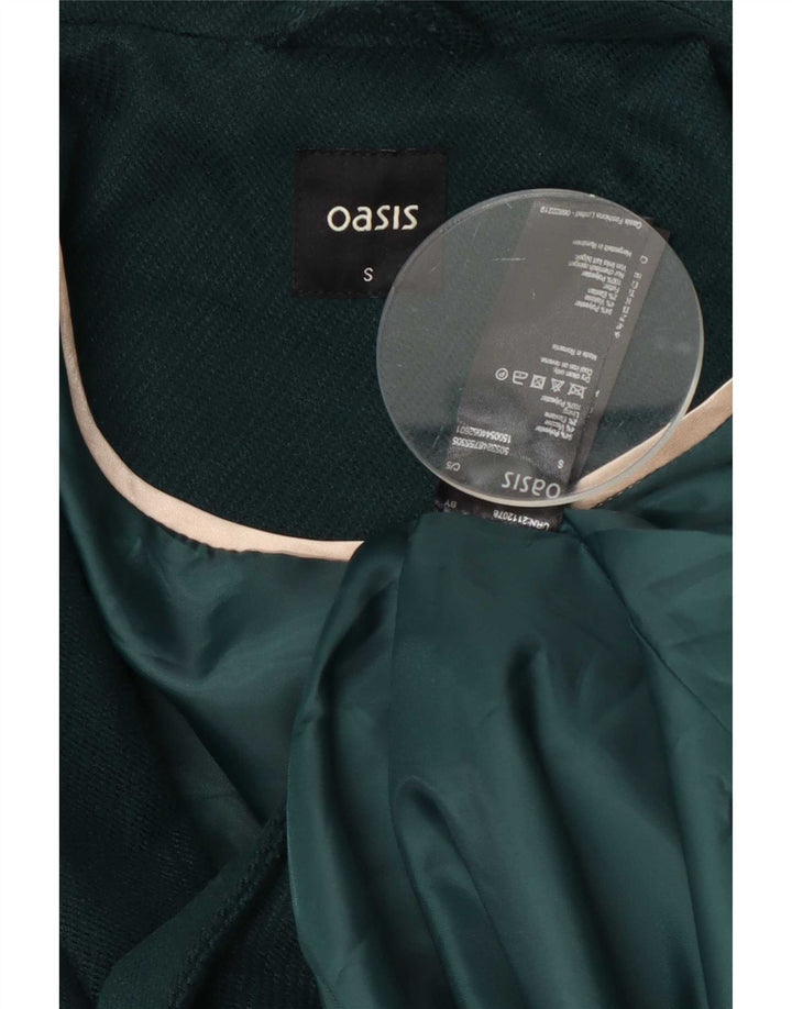 Γυναικείο διπλό παλτό Oasis UK 10 Small Green Polyester