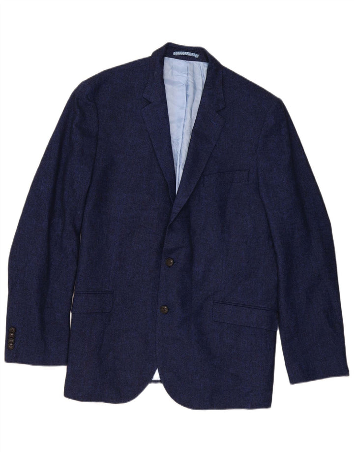 Marks & Spencer Ανδρικό μπλέιζερ με 2 κουμπιά μπουφάν UK 44 XL Navy Blue ψαροκόκαλο