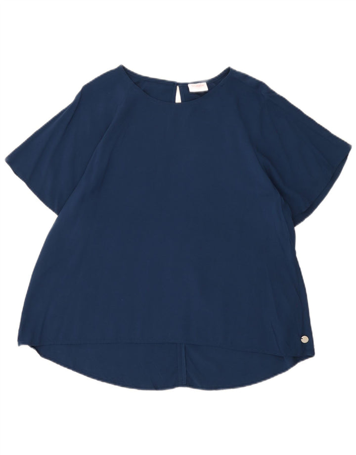 Sun68 Γυναικεία Μπλούζα Τοπ UK 14 Medium Navy Blue Viscose