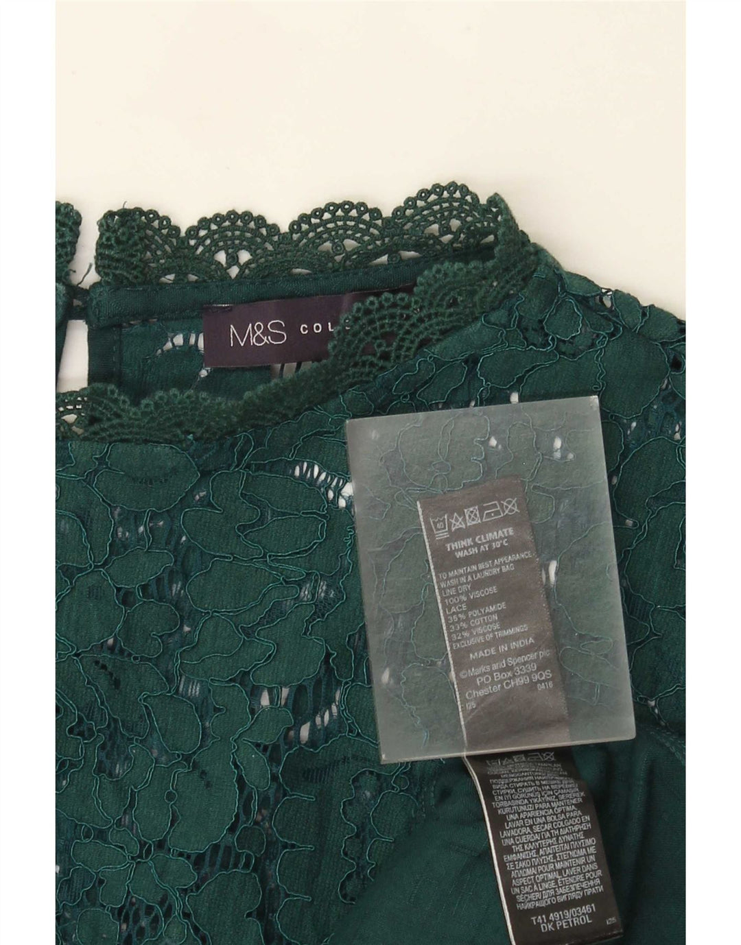 Marks & Spencer Γυναικεία Μπλούζα Τοπ UK 22 3XL Πράσινη βισκόζη