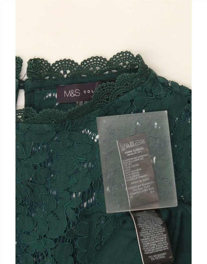 Marks & Spencer Γυναικεία Μπλούζα Τοπ UK 22 3XL Πράσινη βισκόζη