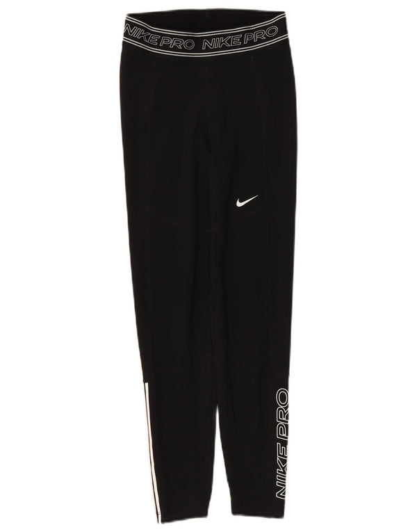 Γυναικεία γραφικά κολάν NIKE Dri Fit UK 4 XS Μαύρο Πολυεστέρας
