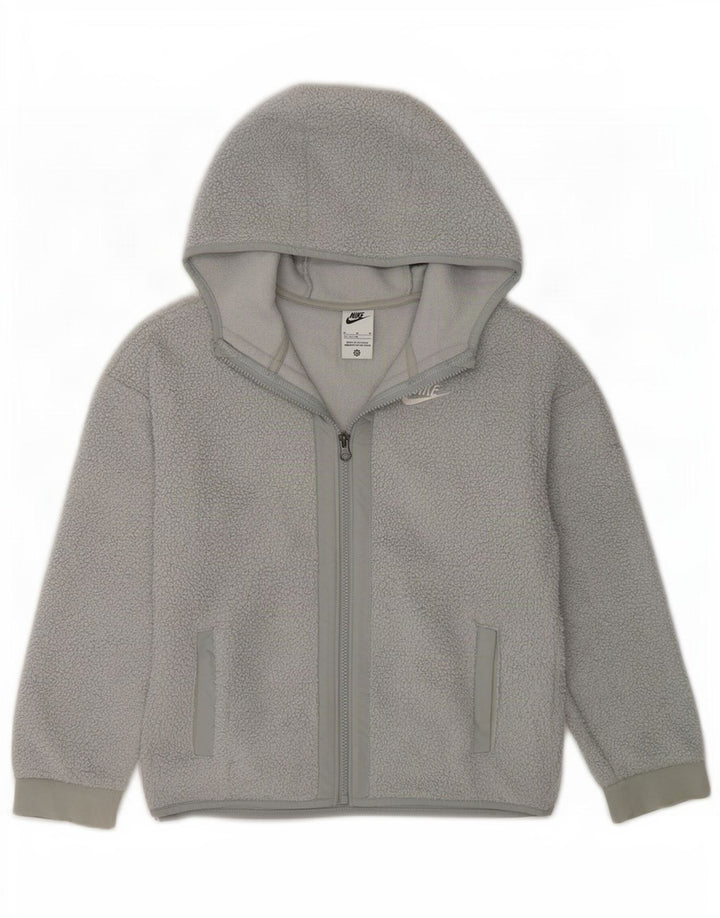 Μπουφάν Nike Boys με κουκούλα Fleece 11-12 ετών Μεσαίο γκρι πολυεστέρα