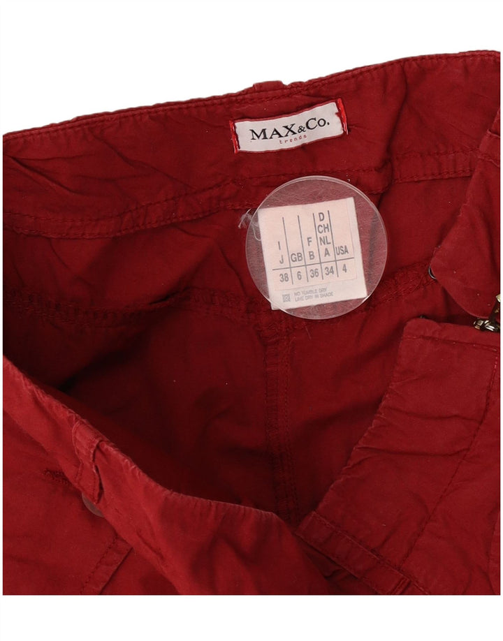 Max & Co. Γυναικεία Midi Φούστα UK 6 Small W26 Red Cotton