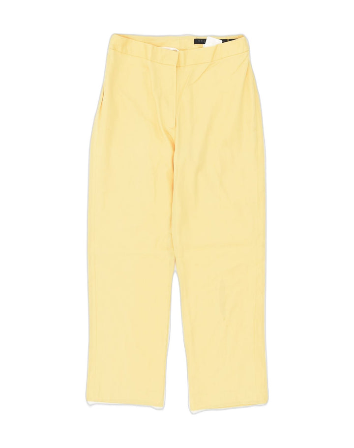 BROOKSFIELD Womens Straight Capri Trousers IT 40 Small W22 L23 Yellow | Vintage Brooksfield | Thrift | Second-Hand Brooksfield | Used Clothing | Messina Hembry 