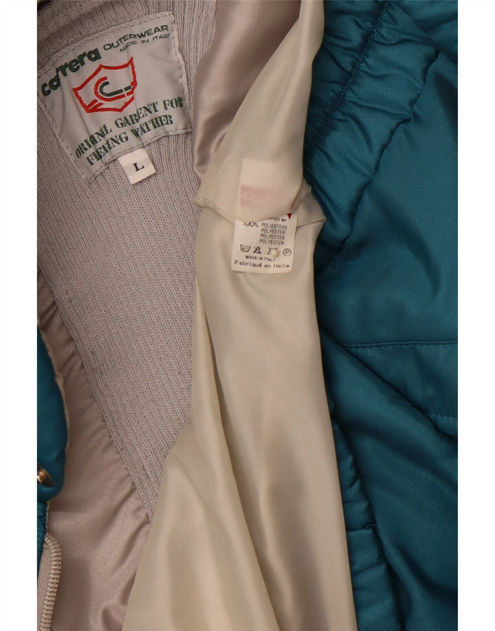 CARRERA Ανδρικό μπουφάν UK 40 Large Blue Colorblock Πολυεστέρας