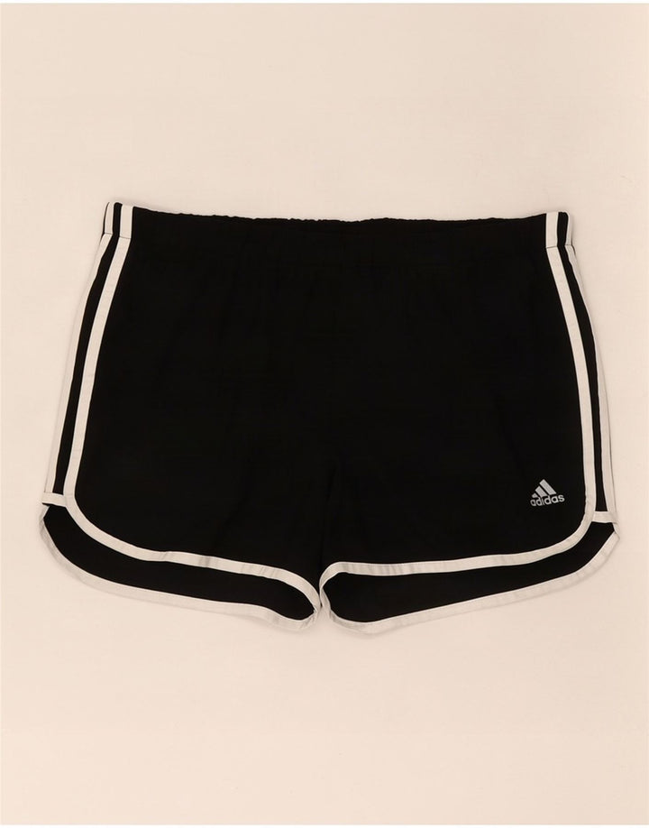 Γυναικείο αθλητικό σορτς Adidas Climalite UK 14 μεσαίο μαύρο πολυεστέρα