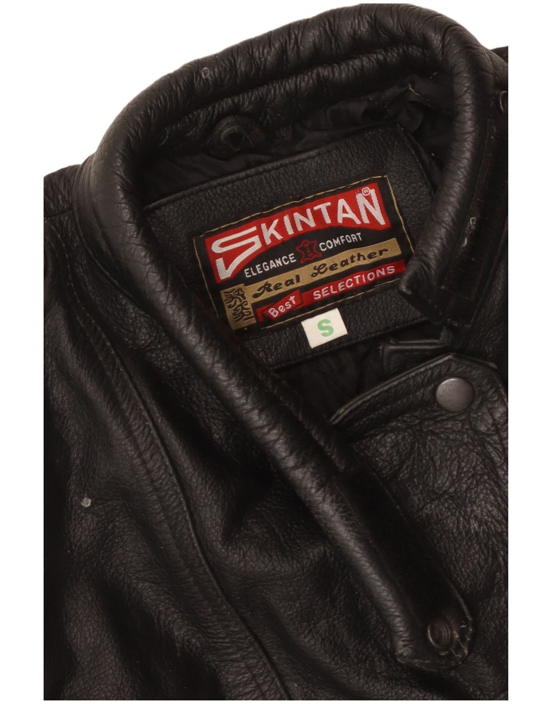 SKINTAN Γυναικείο Δερμάτινο Μπουφάν Racer UK 10 Small Black Leather