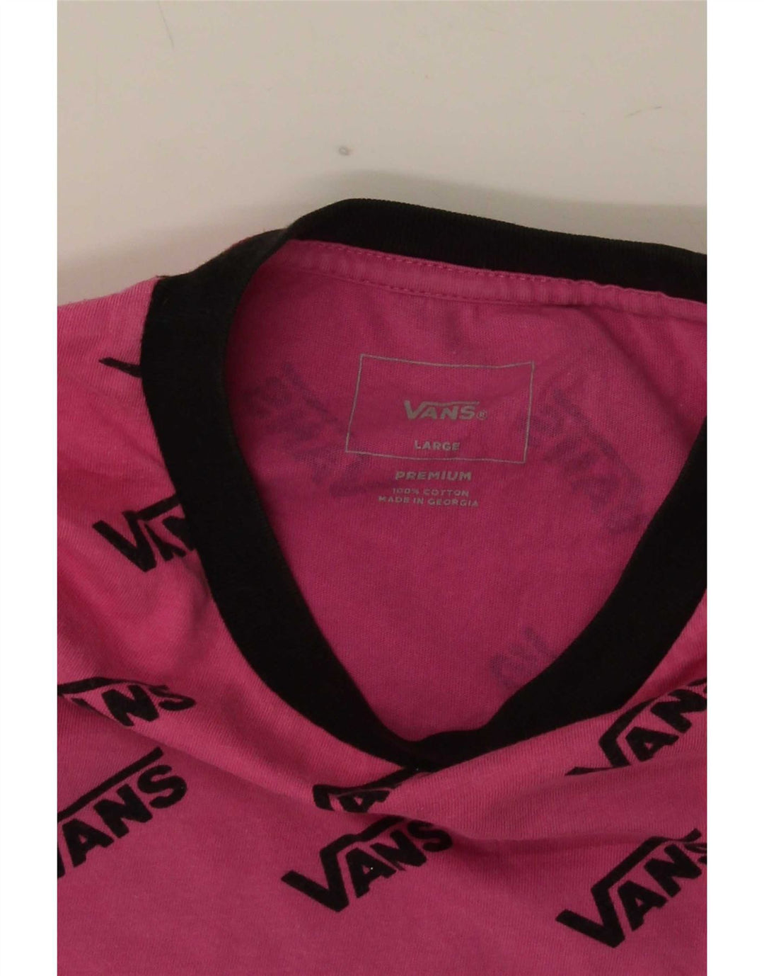Ανδρικό γραφικό T-Shirt Vans Top μεγάλο ροζ βαμβακερό