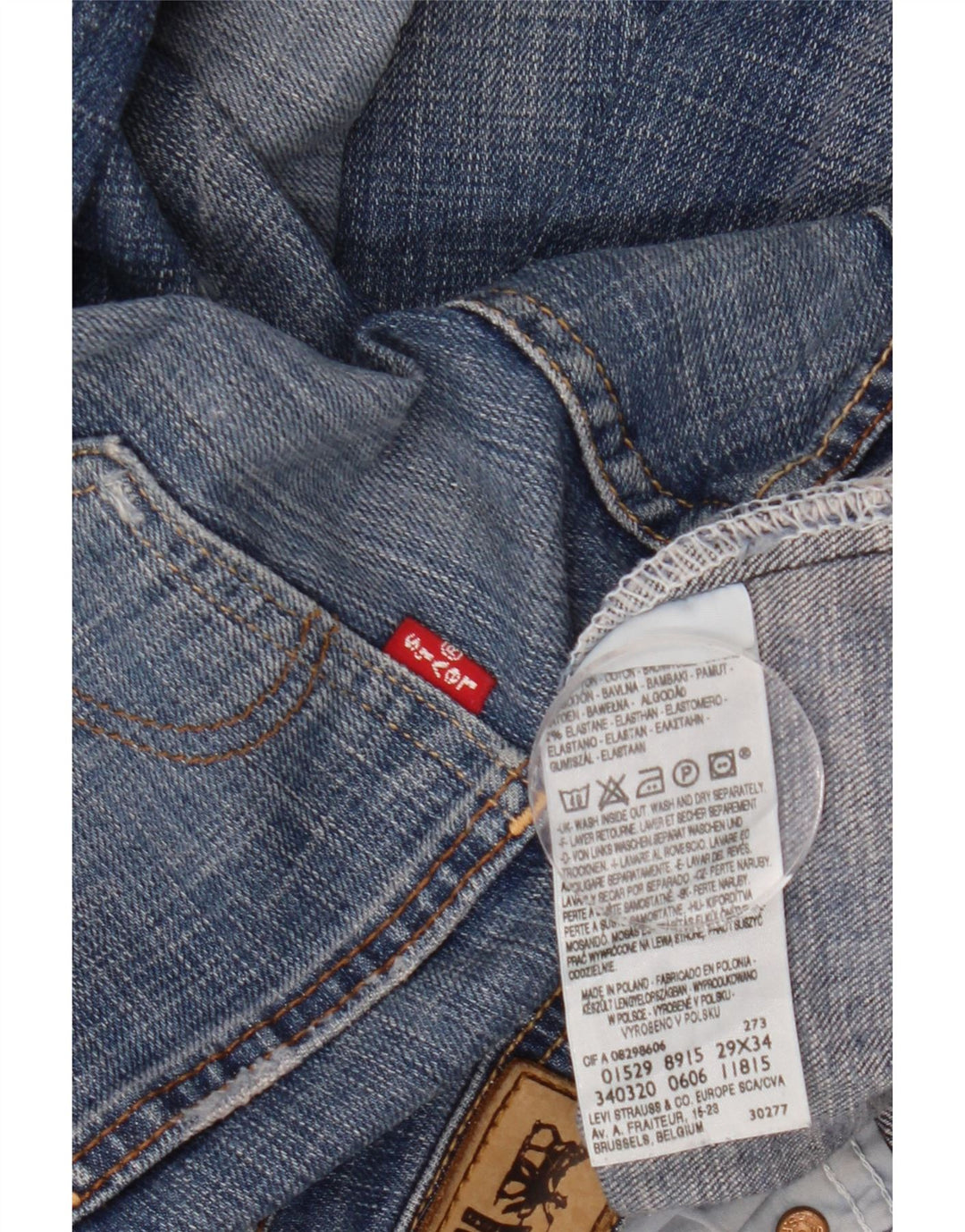 LEVI'S Γυναικείο Slim Jeans W29 L34 Μπλε Βαμβακερό
