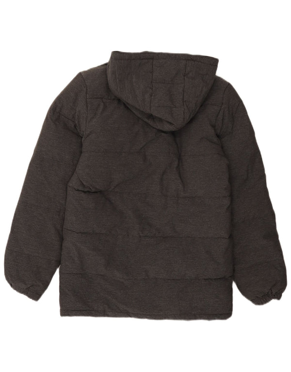 Lyle & Scott Boys Hooded Padded Jacket 14-15 Years Grey Nylon