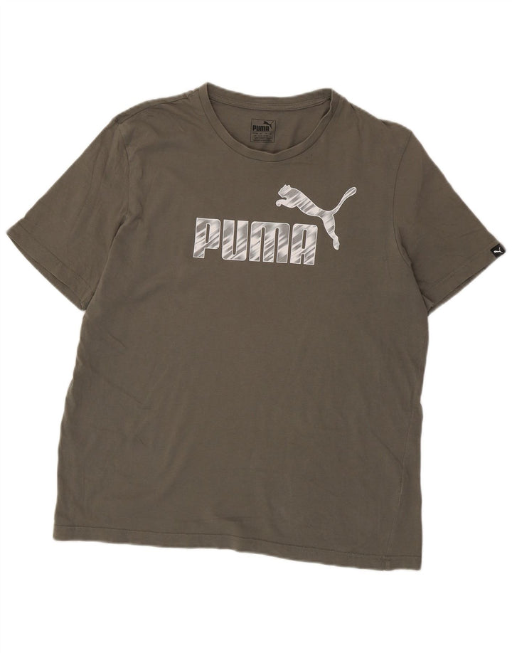 Ανδρικό γραφικό μπλουζάκι Puma Top Large Khaki