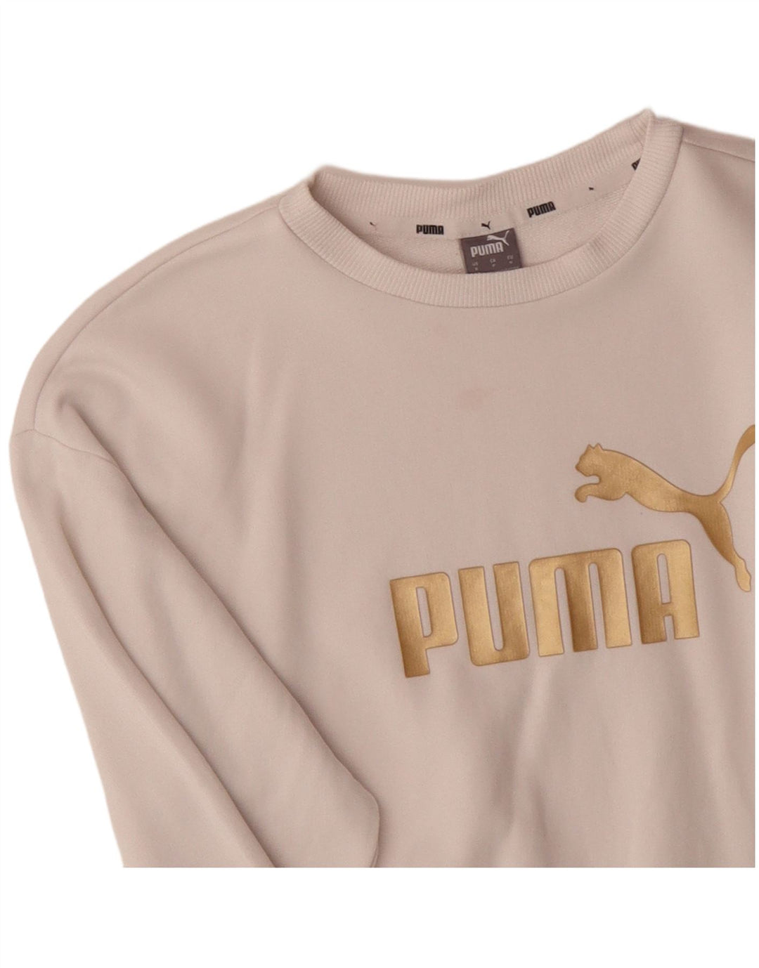 Ανδρικό γραφικό φούτερ PUMA, βαμβακερό σε λευκό χρώμα