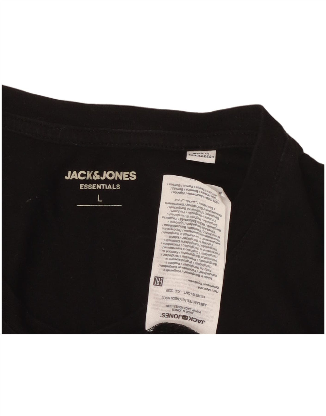 JACK & JONES Ανδρικό T-Shirt Top μεγάλο μαύρο βαμβακερό