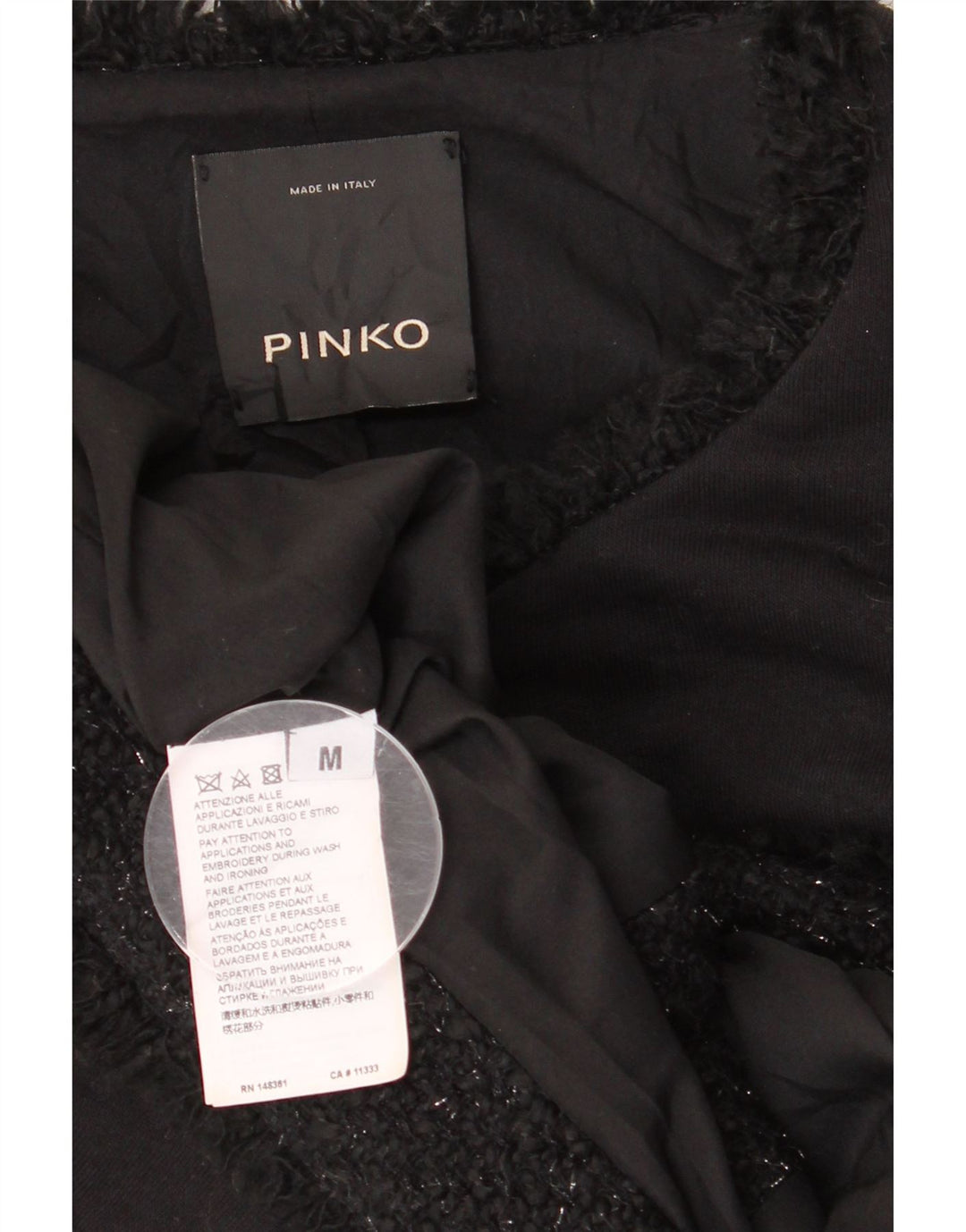 Pinko Γυναικείο σακάκι με 3 κουμπιά σακάκι UK 12 μεσαίο μαύρο βαμβακερό