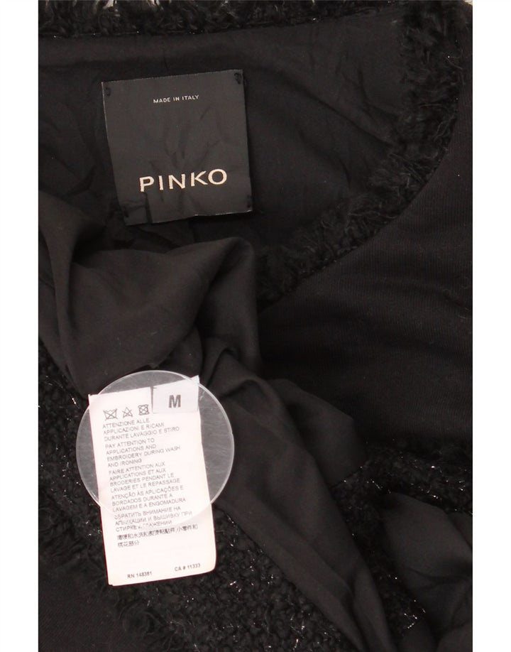 Pinko Γυναικείο σακάκι με 3 κουμπιά σακάκι UK 12 μεσαίο μαύρο βαμβακερό