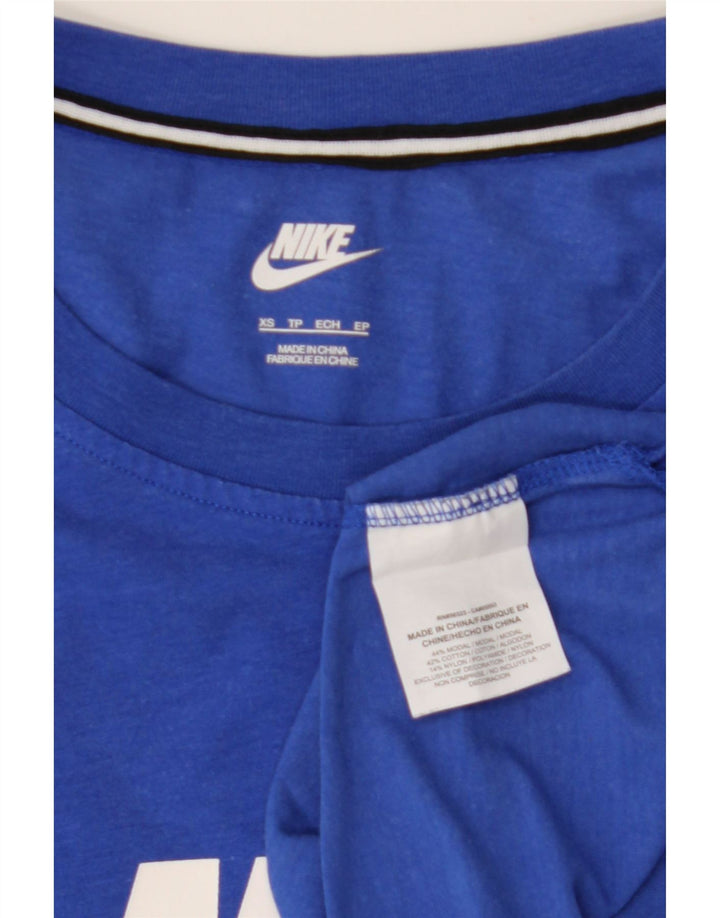 Ανδρικό γραφικό μπλουζάκι NIKE Top XS Blue Modal