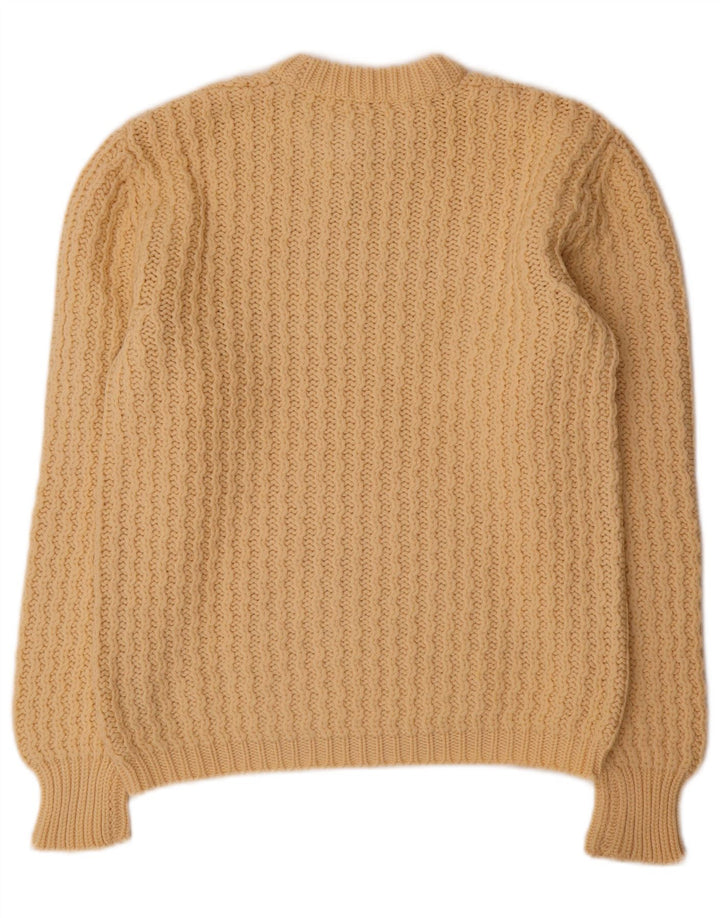 Γυναικείο πουλόβερ με λαιμόκοψη VINTAGE UK 14 Medium Beige