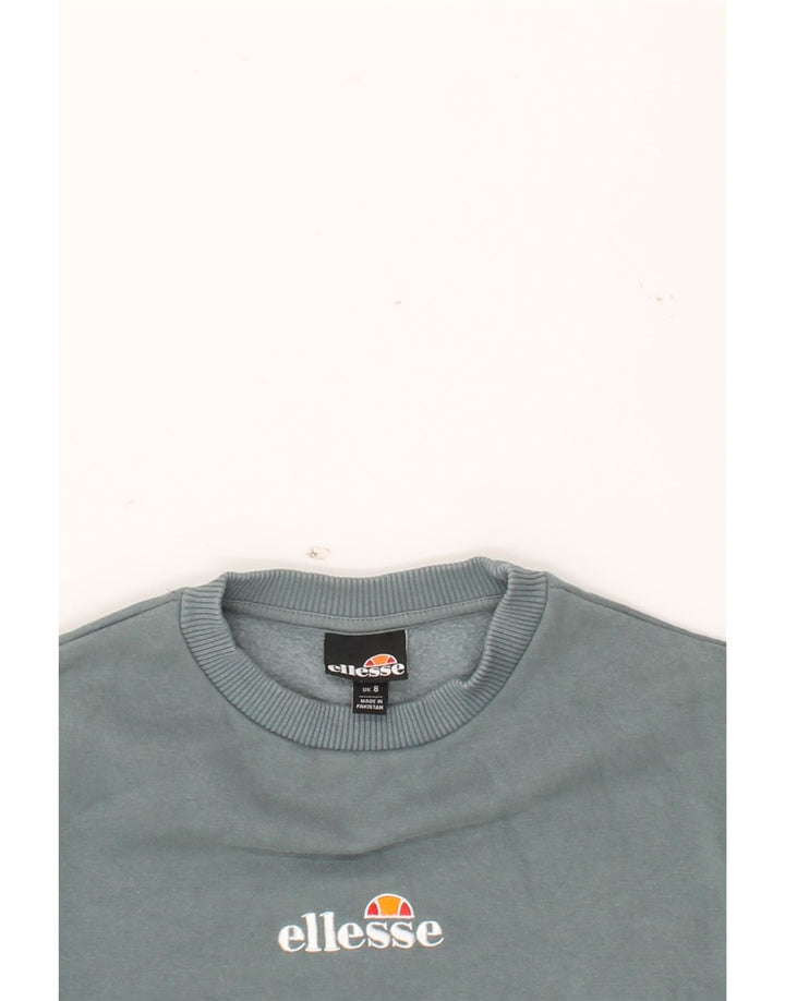 ELLESSE Womens Sweatshirt Jumper UK 8 Medium  Blue Cotton Vintage Ellesse and Second-Hand Ellesse from Messina Hembry 
