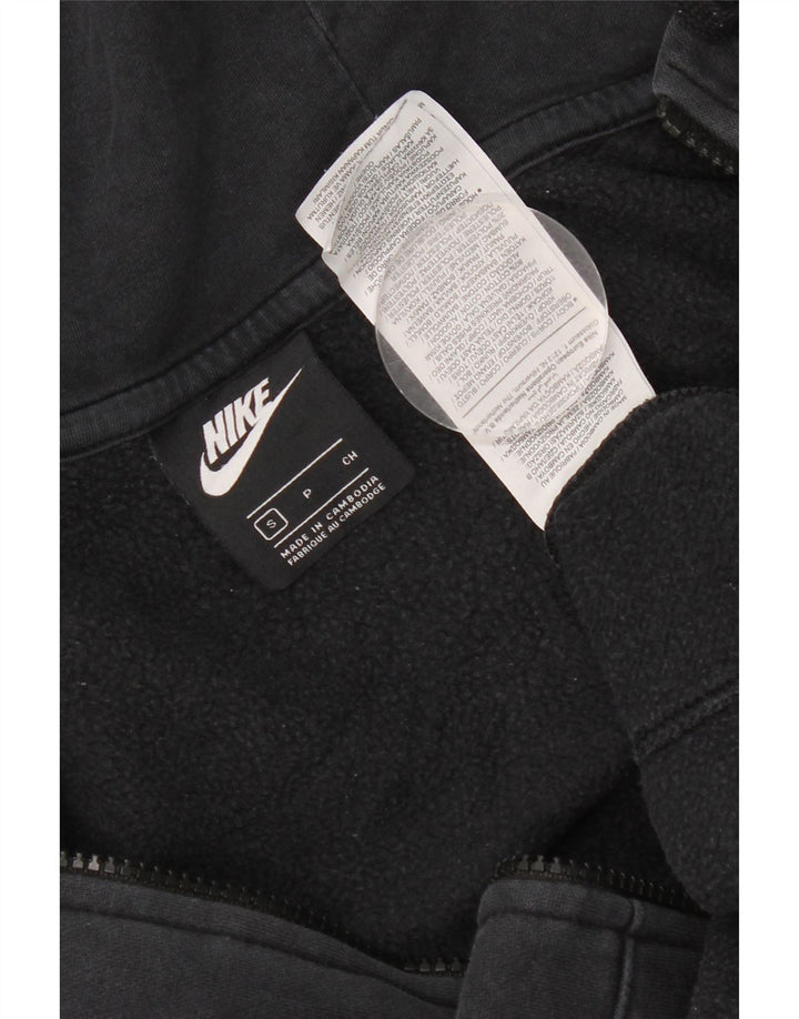 Ανδρικό πουλόβερ Nike με φερμουάρ, μικρό μαύρο βαμβακερό
