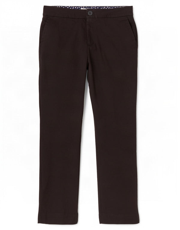 Boden Γυναικείο Slim παντελόνι Chino UK 12 Medium W30 L30 μαύρο βαμβακερό