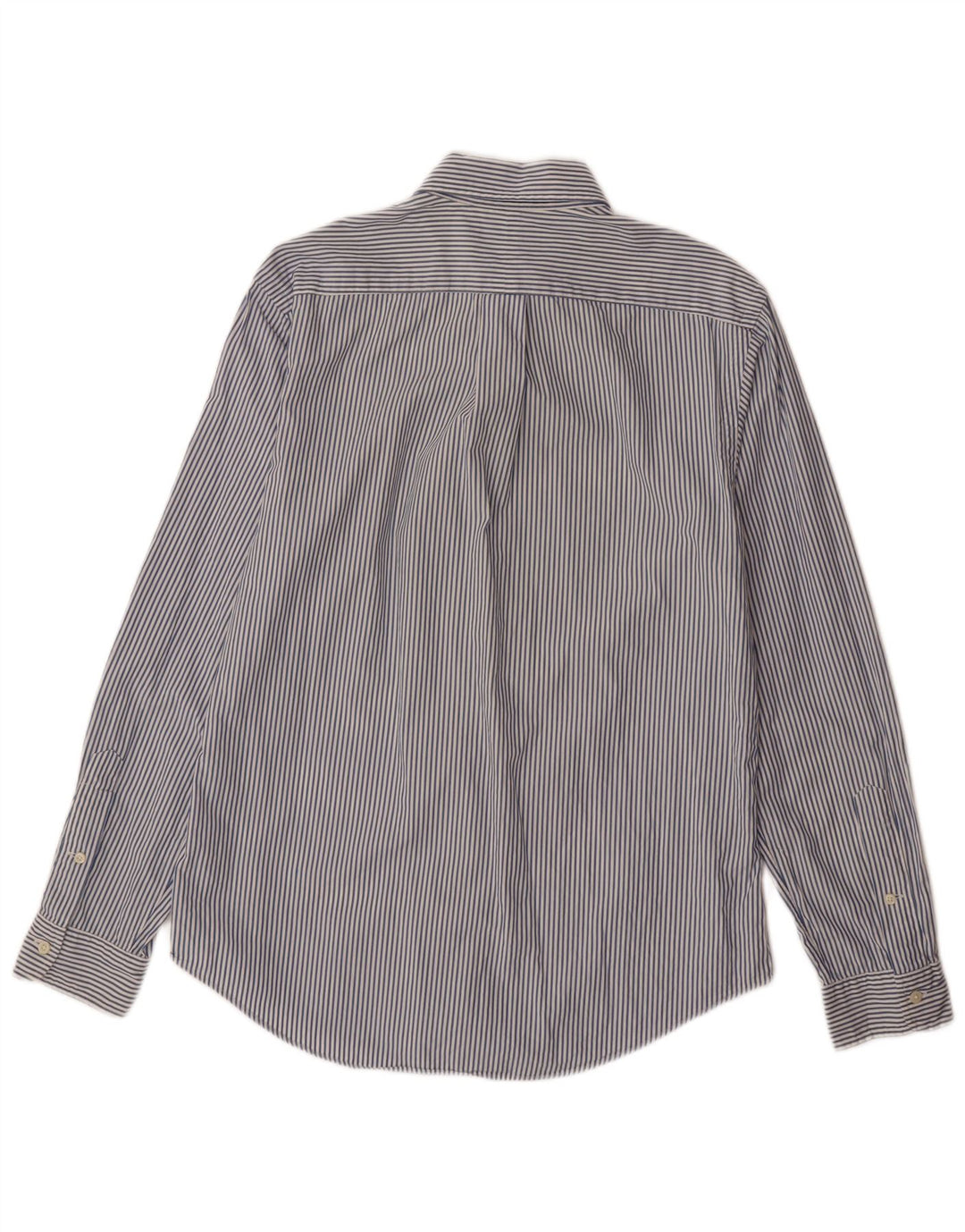 RALPH LAUREN Ανδρικό Πουκάμισο Προσαρμοσμένης Εφαρμογής Βαμβακερό μεσαίο μπλε ριγέ