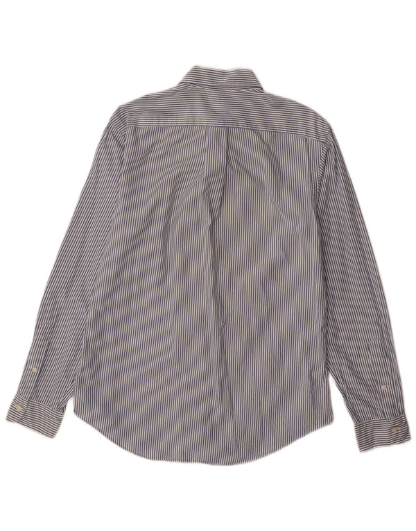 RALPH LAUREN Ανδρικό Πουκάμισο Προσαρμοσμένης Εφαρμογής Βαμβακερό μεσαίο μπλε ριγέ