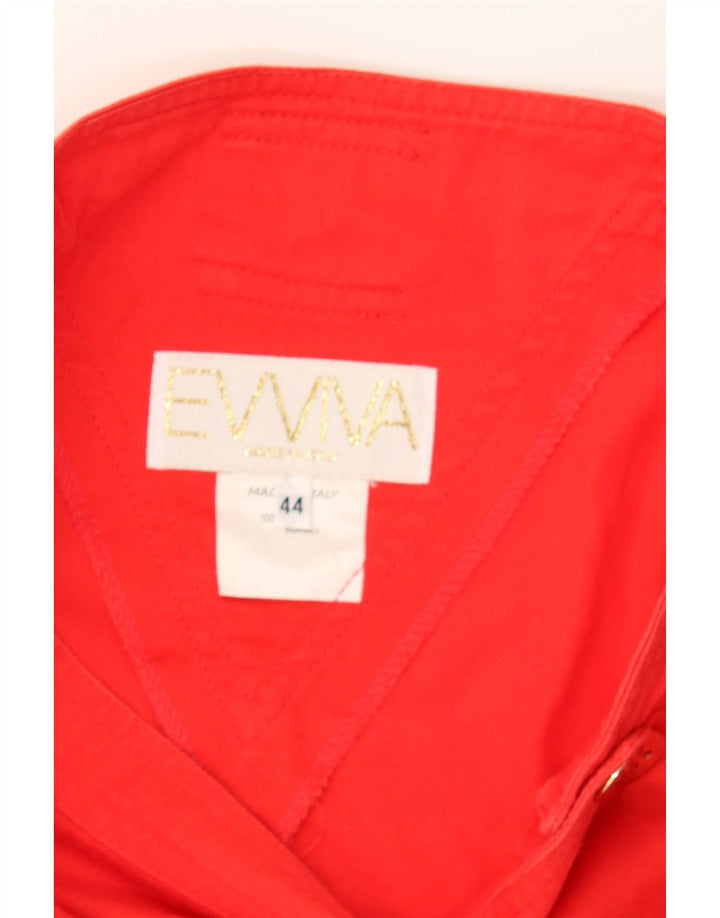 VINTAGE Womens A-Line Skirt IT 44 Medium W28 Red Cotton Vintage Vintage and Second-Hand Vintage from Messina Hembry 