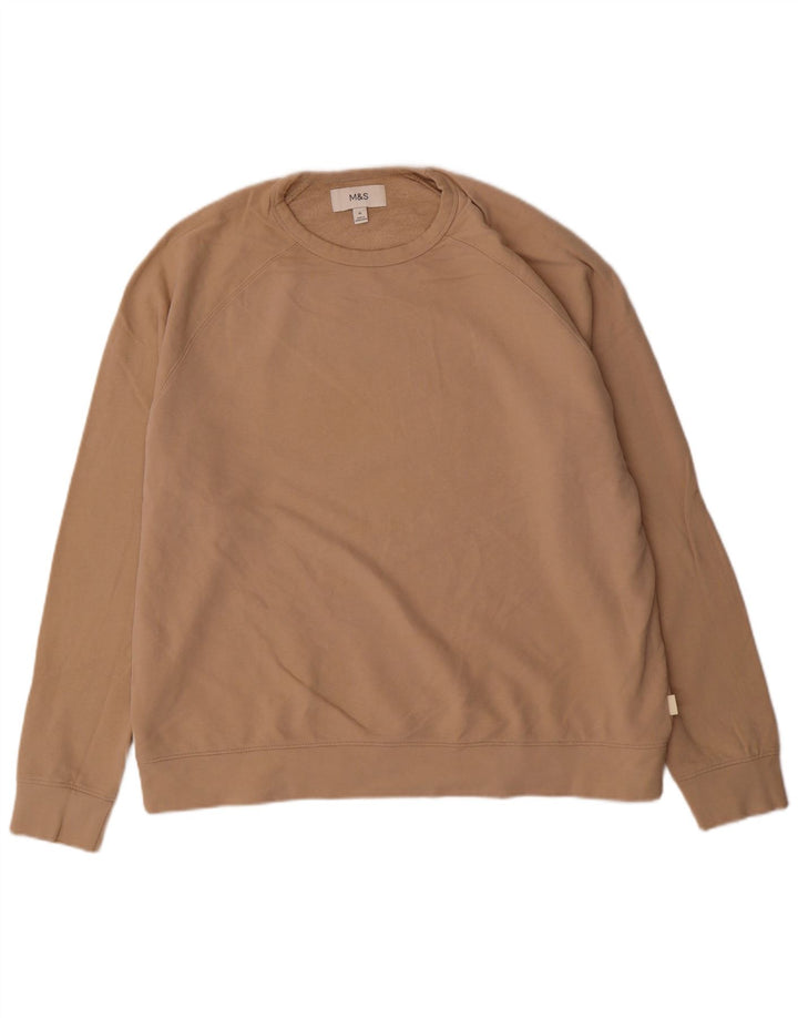 Ανδρική φούτερ Marks & Spencer Jumper XL Beige Cotton
