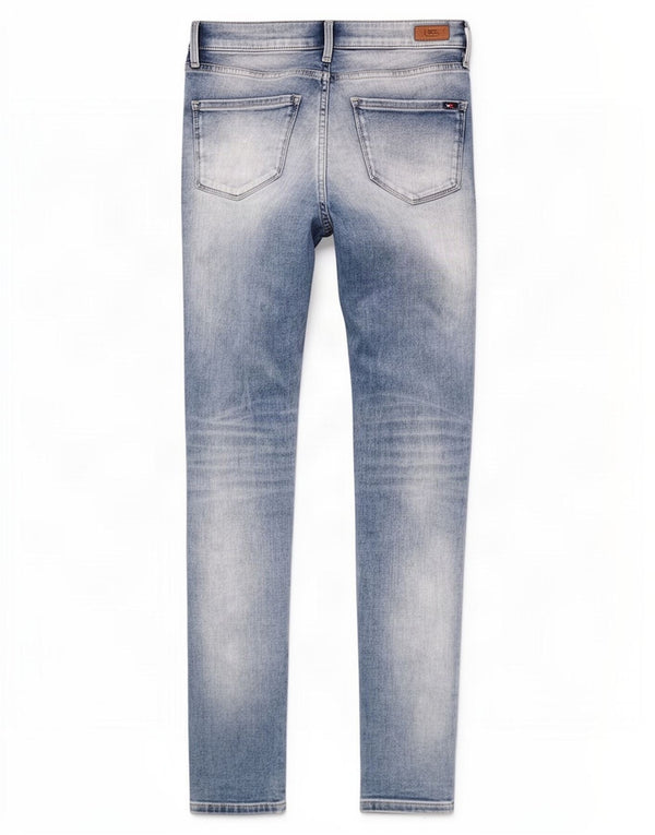 Tommy Hilfiger Womens Distressed Skinny Jeans W28 L29 Blue Cotton