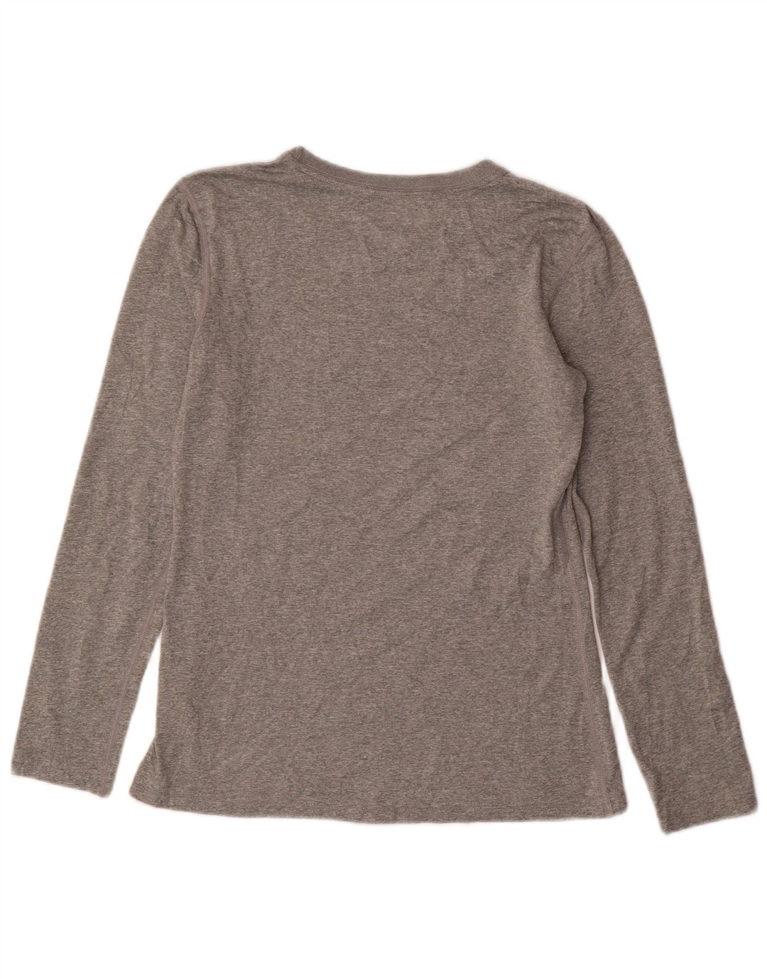 Nike γυναικείο Dri Fit Regular Fit Μακρυμάνικο UK 10 Small Grey Polyester